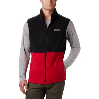 Columbia Basin Trail Fleece Big, Chaleco Azules Rojos Negros Para Hombre | 269071-DBH